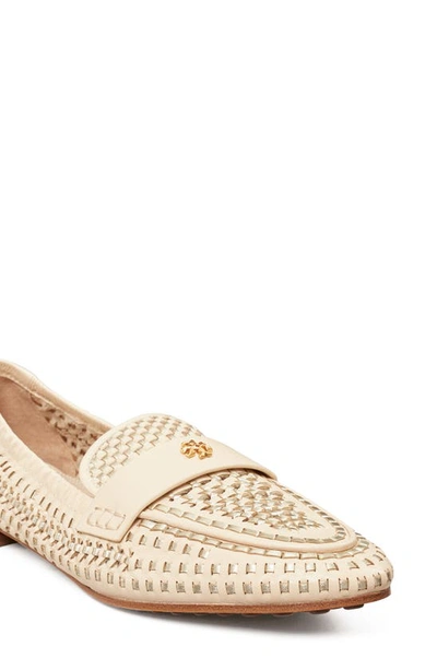 Shop Tory Burch Woven Ballet Loafer In Brie / Spark Gold / Brie