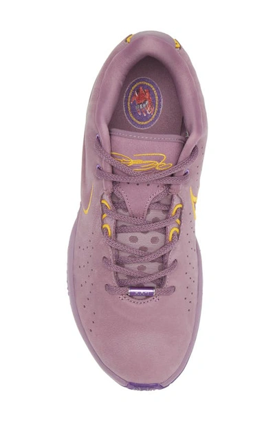 Shop Nike Kids' Lebron Xxi Sneaker In Violet Dust/ University Gold