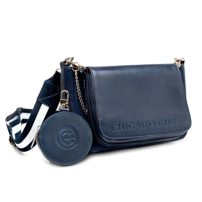 Shop Lusso Chicago Cubs Rianna Multi Pouchette Bag In Navy
