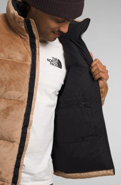 Shop The North Face Versa Velour Nuptse® 600 Fill Power Down Jacket In Almond Butter