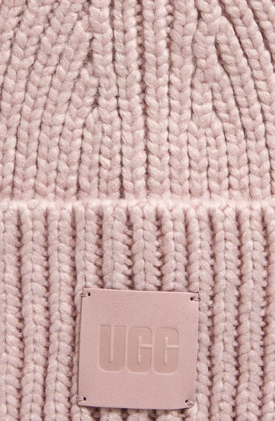 Shop Ugg Chunky Ribbed Beanie In Mauve
