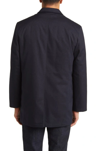 Hart Schaffner Marx Gilmore Water Resistant Raincoat With Removable Liner In Navy