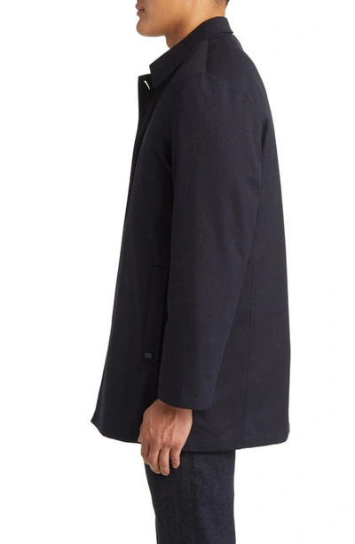Hart Schaffner Marx Gilmore Water Resistant Raincoat With Removable Liner In Navy