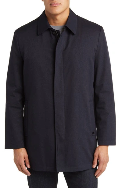 Hart Schaffner Marx Gilmore Water Resistant Raincoat With Removable Liner In Navy