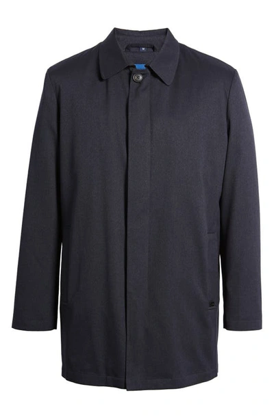 Shop Hart Schaffner Marx Gilmore Water Resistant Raincoat With Removable Liner In Navy