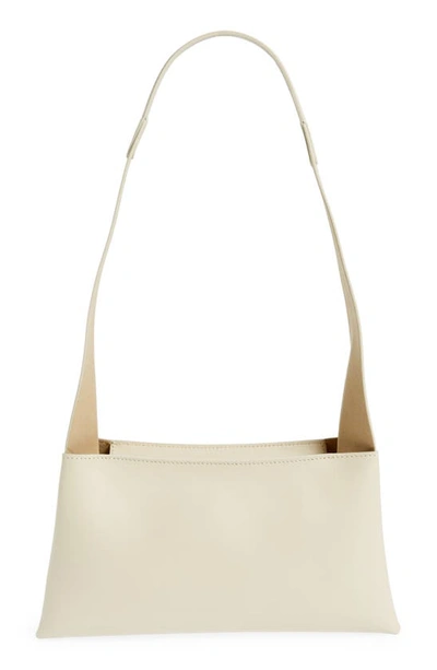 Shop Ree Projects Small Nessa Leather Shoulder Bag In Beige