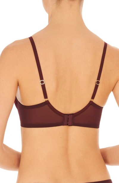 Natori Embellished Embroidered Lace Underwire Bra In Vino/ Crushed Velvet
