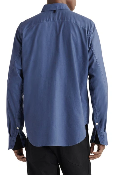 Shop Rag & Bone Fit 2 Engineered Button-up Oxford Shirt In Wrnindigo