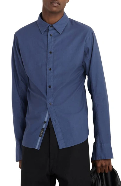 Shop Rag & Bone Fit 2 Engineered Button-up Oxford Shirt In Wrnindigo