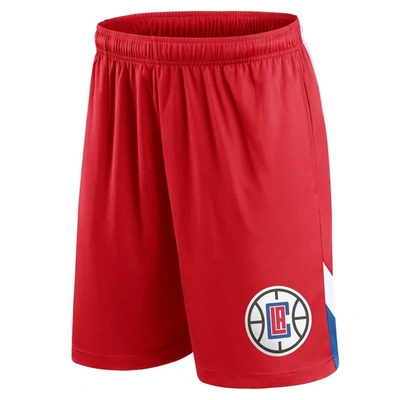 Shop Fanatics Branded Red La Clippers Slice Shorts