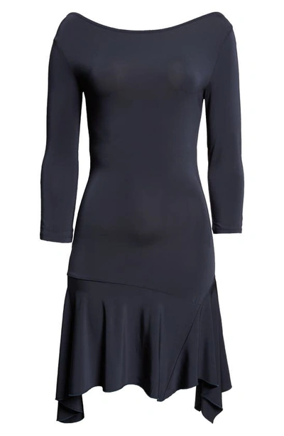 Shop Paloma Wool Benito Asymmetric Minidress In Dark Navy