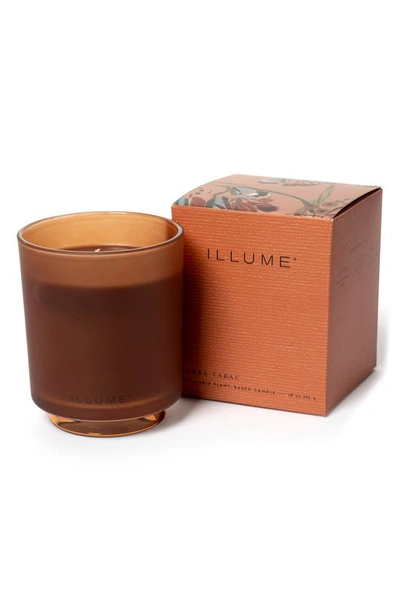 Shop Illume Terra Tabac Glass Candle In Brown
