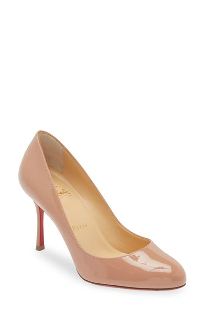 Shop Christian Louboutin Dolly Patent Pump In Beige