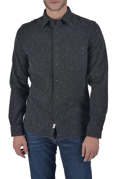 Shop Hiroshi Kato The Ripper Speckle Flannel Button-up Shirt In Black