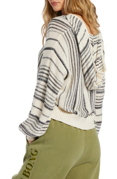 Shop Billabong Mas Amor 2 Stripe Hooded Sweater In Black Sands