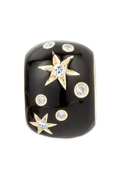 Shop Adina Reyter Zodiac Ceramic & Diamond Bead Charm In Yellow Gold / Taurus
