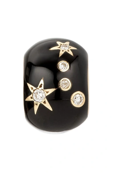 Shop Adina Reyter Zodiac Ceramic & Diamond Bead Charm In Yellow Gold / Cancer