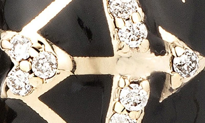Shop Adina Reyter Zodiac Ceramic & Diamond Bead Charm In Yellow Gold / Sagittarius