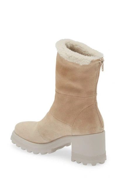 Shop Voile Blanche Claire Genuine Shearling Boot In Light Beige