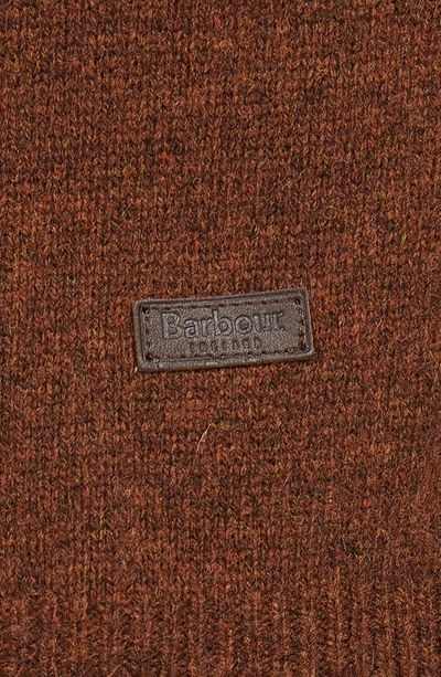 Barbour Essential Patch Wool Crewneck Sweater In Bracken