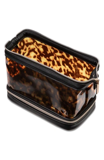 Shop Stephanie Johnson Miami Tortoise Shell Pattern Hanna Travel Organizer In Black/brown