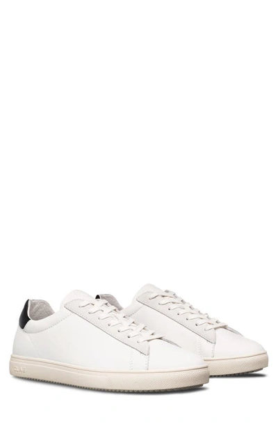 Shop Clae Bradley California Sneaker In White/ Black Leather