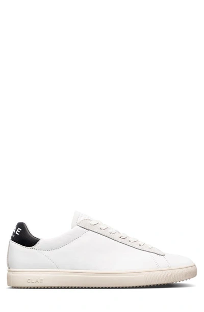 Shop Clae Bradley California Sneaker In White/ Black Leather