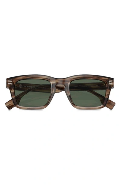 Shop Burberry 51mm Rectangular Sunglasses In Green