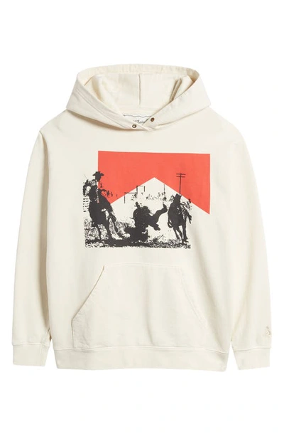 Shop One Of These Days Cathedral Of Dust Cotton Graphic Hoodie In Bone