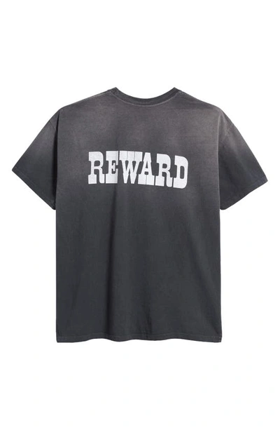 Shop One Of These Days Reward Graphic T-shirt In Washed Black