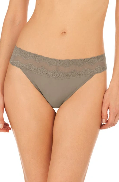 Shop Natori Bliss Perfection Thong In Stormy
