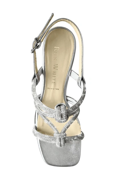 Shop Ron White Amelia Crystal Embellished Weatherproof Sandal In Silver