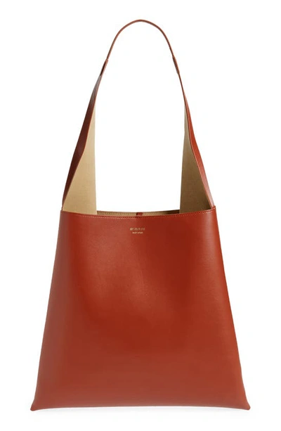 Shop Ree Projects Nessa Leather Tote In Cognac