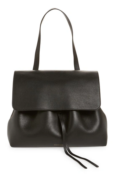 Shop Mansur Gavriel Large Soft Lady Leather Bag In Black