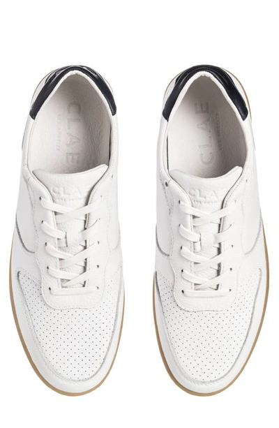Clae Malone Sneaker In White Navy Light Gum