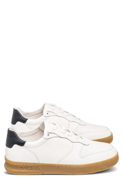 Clae Malone Sneaker In White Navy Light Gum