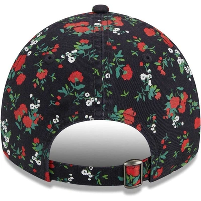 Shop New Era Navy Usmnt Bouquet 9twenty Adjustable Hat