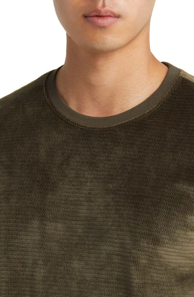 Shop Daniel Buchler Chainlink Velour Long Sleeve Pajama T-shirt In Army