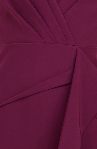 Kay Unger Brynn Ruffle Sheath Dress In Boysenberry