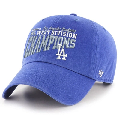 Shop 47 ' Royal Los Angeles Dodgers 2023 Nl West Division Champions Clean Up Adjustable Hat