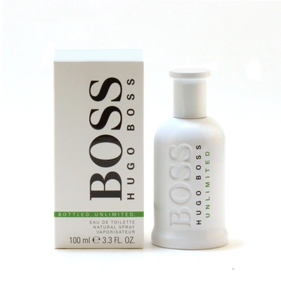 Shop Hugo Boss Boss Bottled Unlimited Men Edt Spray 3.4 oz In White