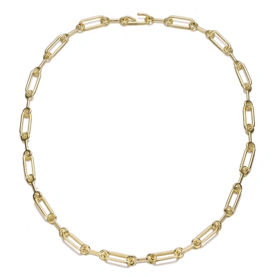 Shop Rachel Glauber 14k Gold Plated Chain Necklace In White