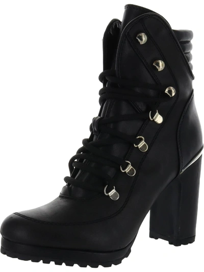 Shop Dkny Lenni Womens Lace-up Lace Up Platform Boots In Black