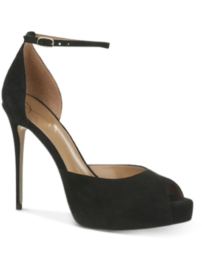 Shop Sam Edelman Florencia Womens Solid Ankle Strap Heels In Black