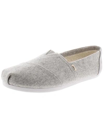 Shop Toms Classic Shearling Womens Felt Faux Shearling Lined Casual Shoes In Multi