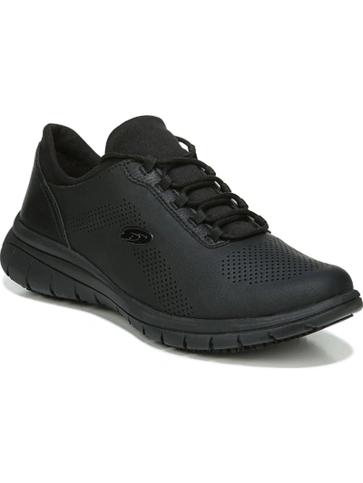 Shop Dr. Scholl's Visionary Womens Leather Slip Resistant Work And Safety Shoes In Black