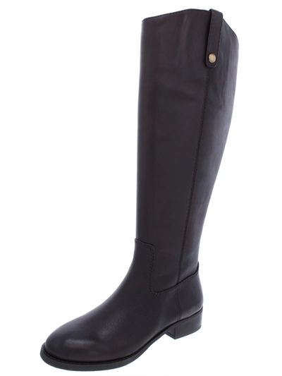 Inc Fawne Womens Wide Calf Leather Riding Boots In Gold