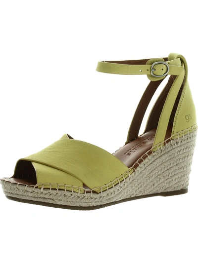 Shop Gentle Souls By Kenneth Cole Charli Womens Casual Woven Espadrilles In Yellow