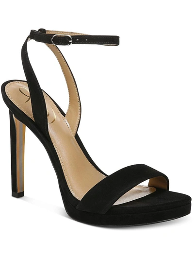 Shop Sam Edelman Jade Womens Ankle Strap Heels In Black