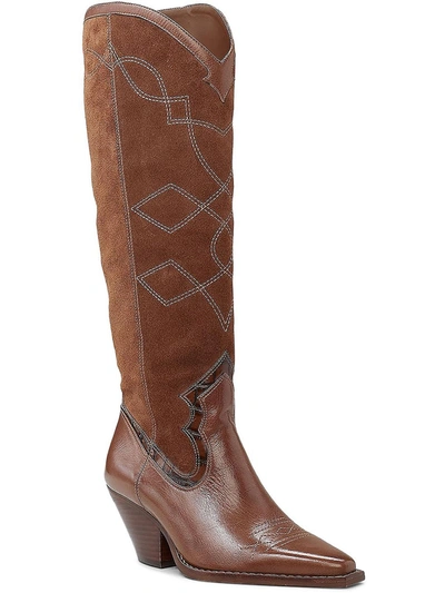 Shop Vince Camuto Nedema Womens Suede Western Knee-high Boots In Multi